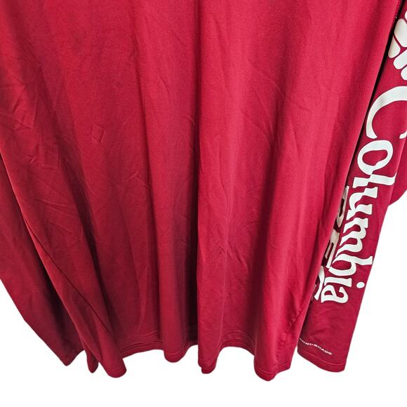 Columbia Shirt Men Fishing Shirt Men Long Sleeve Shirt Columbia PFG Shirt Red - Picture 3 of 7